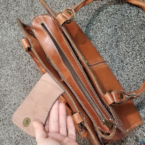 Patricia Nash Rienzo Leather Bag Satchel Tote - Picture 16 of 16